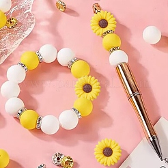 DIY Daisy Flower Silicone Beads Jewelry Making Finding Kit&nbsp;DIY-YW0008-77