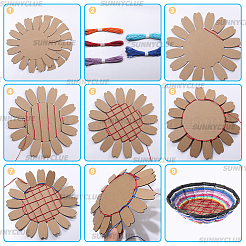 4Sets DIY Paper Card Flower Basket&nbsp;DIY-SC0032-34