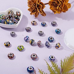 34Pcs 17 Colors Handmade Polymer Clay European Beads&nbsp;CLAY-SZ0001-52
