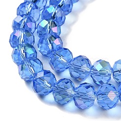 Electroplate Transparent Glass Beads Strands&nbsp;GLAA-D022-01