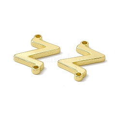 Rack Plating Brass Letter Connector Charms&nbsp;KK-C007-38G-Z