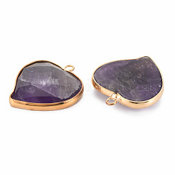 Natural Amethyst Pendants&nbsp;G-N326-124A