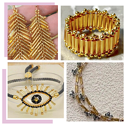 1000Pcs Glass Twisted Bugle Beads&nbsp;SEED-HY0001-12B
