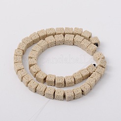 Synthetic Lava Rock Bead Strands&nbsp;G-N0104-8mm-17