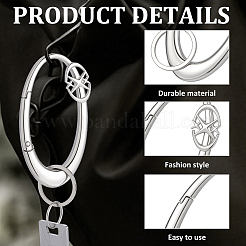 2Pcs 2 Colors Alloy Spring Gate Rings&nbsp;FIND-ME0003-44B