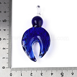 Handmade Silver Foil Lampwork Big Pendants&nbsp;FOIL-N031-01C