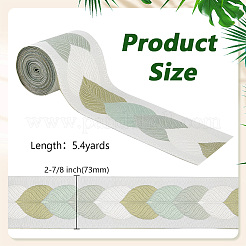 5M Leaf Jacquard Polyester Ribbon&nbsp;OCOR-WR0002-20A