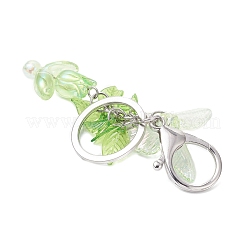 3Pcs Acrylic Butterfly & Tulip Pendant Keychains&nbsp;KEYC-JKC01437