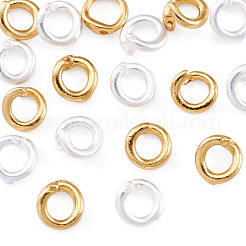 20Pcs 2 Colors Brass Open Jump Rings&nbsp;KK-TA0008-83