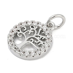 Brass Micro Pave Clear Cubic Zirconia Charms&nbsp;KK-G522-46P