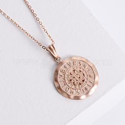 Vintage Punk Stainless Steel Saint Benedict Cross Medal Pendant Necklaces for Women Men&nbsp;UW7244