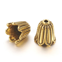 Tibetan Style Alloy Bead Caps&nbsp;X-TIBEB-00864-AG-NR