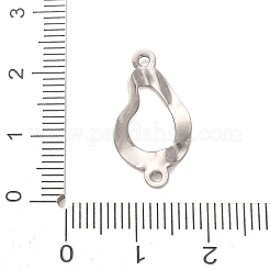 304 Stainless Steel Textured Links Connector Charms&nbsp;STAS-K302-02B-P