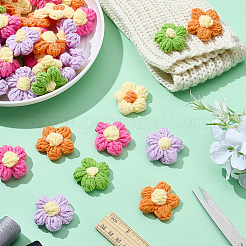 50Pcs 5 Colors Handmade Cotton Knitting Ornament Accessories&nbsp;DIY-ME0001-44B
