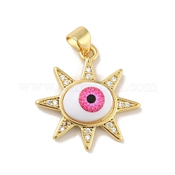 Brass Micro Pave Cubic Zirconia Pendants&nbsp;KK-B059-46G