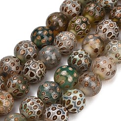 Tibetan Style dZi Beads Strands&nbsp;GG-NH0001-A03-8MM