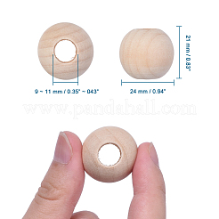 Unfinished Wood Beads&nbsp;X-WOOD-25-LF