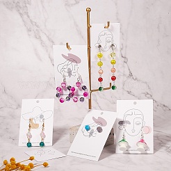 100Pcs 5 Style Cardboard Jewelry Display Cards&nbsp;CDIS-SZ0001-20