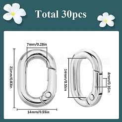 30Pcs Zinc Alloy Spring Gate Rings&nbsp;FIND-SC0010-83B
