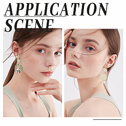 12Pcs Leaf Shape Brass Stud Earring Findings&nbsp;KK-BBC0011-57