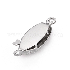 Tarnish Resistant 304 Stainless Steel Box Clasps&nbsp;STAS-G140-18P