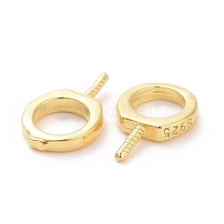 925 Sterling Silver Screw Eye Peg Bails&nbsp;X-STER-D035-42G
