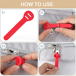 24Pcs 4 Colors PVC Zipper Pull Tabs&nbsp;PVC-GF0001-02A-01