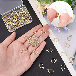 60Pcs 2 Styles Brass Leverback Earring Findings&nbsp;KK-CN0001-82