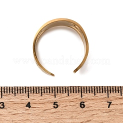 304 Stainless Steel Open Cuff Rings for Women&nbsp;RJEW-A099-01G