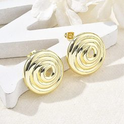 Brass Stud Earrings for Women&nbsp;EJEW-U035-08G