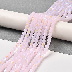 Imitation Jade Electroplate Glass Beads Strands&nbsp;GLAA-F029-J4mm-D02