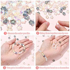 90Pcs 6 Styles Transparent Glass Beads&nbsp;GLAA-YW0003-63