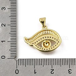 Brass Micro Pave Cubic Zirconia Pendants&nbsp;KK-Q066-24G