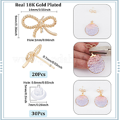 20Pcs Brass Stud Earrings Findings&nbsp;KK-SC0005-88