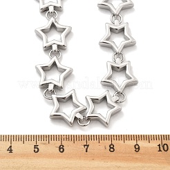 304 Stainless Steel Star Link Chain Necklaces for Women Men&nbsp;NJEW-A043-05P