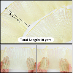 10 Yards Mermaid Color Polyester Pleated Lace Trim Ribbon&nbsp;DIY-WH0419-44A