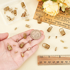 36Pcs 9 Styles Brass End Caps&nbsp;KK-PH0013-61