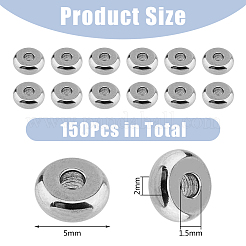 150Pcs 304 Stainless Steel Spacer Beads&nbsp;STAS-DC0015-84