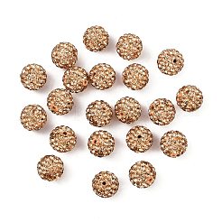 Round Polymer Clay Czech Glass Rhinestone Beads&nbsp;RB-D289-8mm-362
