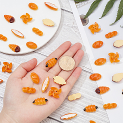 60pcs 6 styles Opaque Resin Decoden Cabochons&nbsp;RESI-OC0001-51