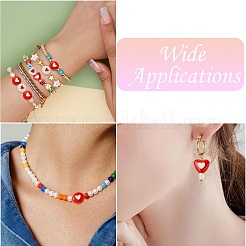 8Pcs 4 Styles Brass Enamel Beads&nbsp;KK-CJ0002-93