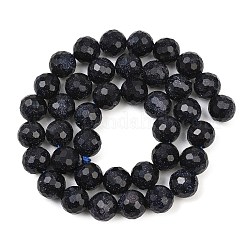 Synthetic Blue Goldstone Beads Strands&nbsp;GG-CBA199E-F02-10mm