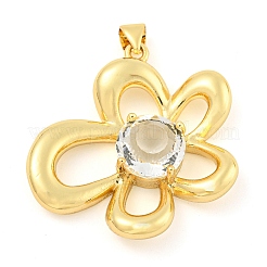 Rack Plating Brass Pendants&nbsp;ZIRC-L100-152G