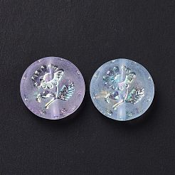 Transparent Frosted Acrylic Beads&nbsp;OACR-P013-41M