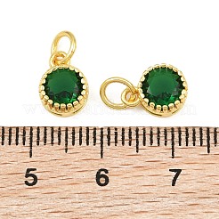 Brass Pave Cubic Zirconia Charms&nbsp;CU-CBA3D67-02G-03