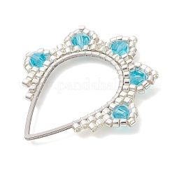 MIYUKI Delica Glass Seed Beaded Pendants&nbsp;PALLOY-MZ01243-02