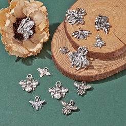 100Pcs 10 Style Tibetan Style Alloy Pendants&nbsp;TIBEP-CJ0001-76
