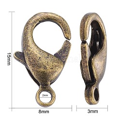 Brass Lobster Claw Clasps&nbsp;KK-903-AB-NF