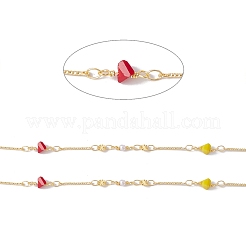 Handmade Eco-friendly Brass Flat Round & Bar Link Chain&nbsp;CHC-E025-16G