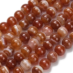 Natural Banded Agate Beads Strands&nbsp;G-L642-B04-6mm